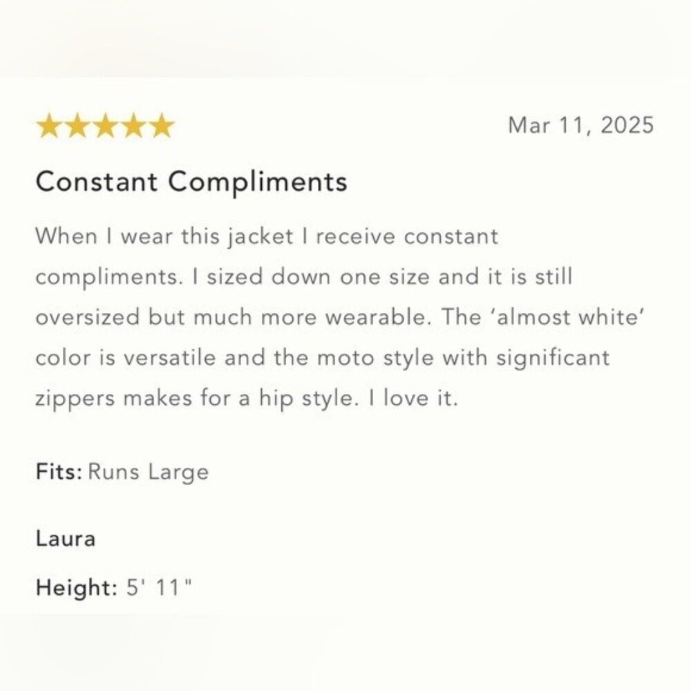 NWT Size 2X - Anthropologie Oversized Faux-Leather Moto Jacket (NWT US$ 168) - Picture 5 of 16